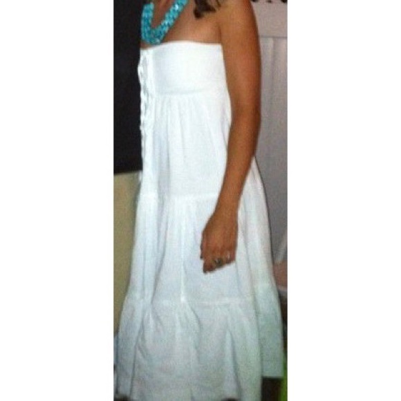 Women’s Theory dress white maxi one size fits all - Picture 1 of 2